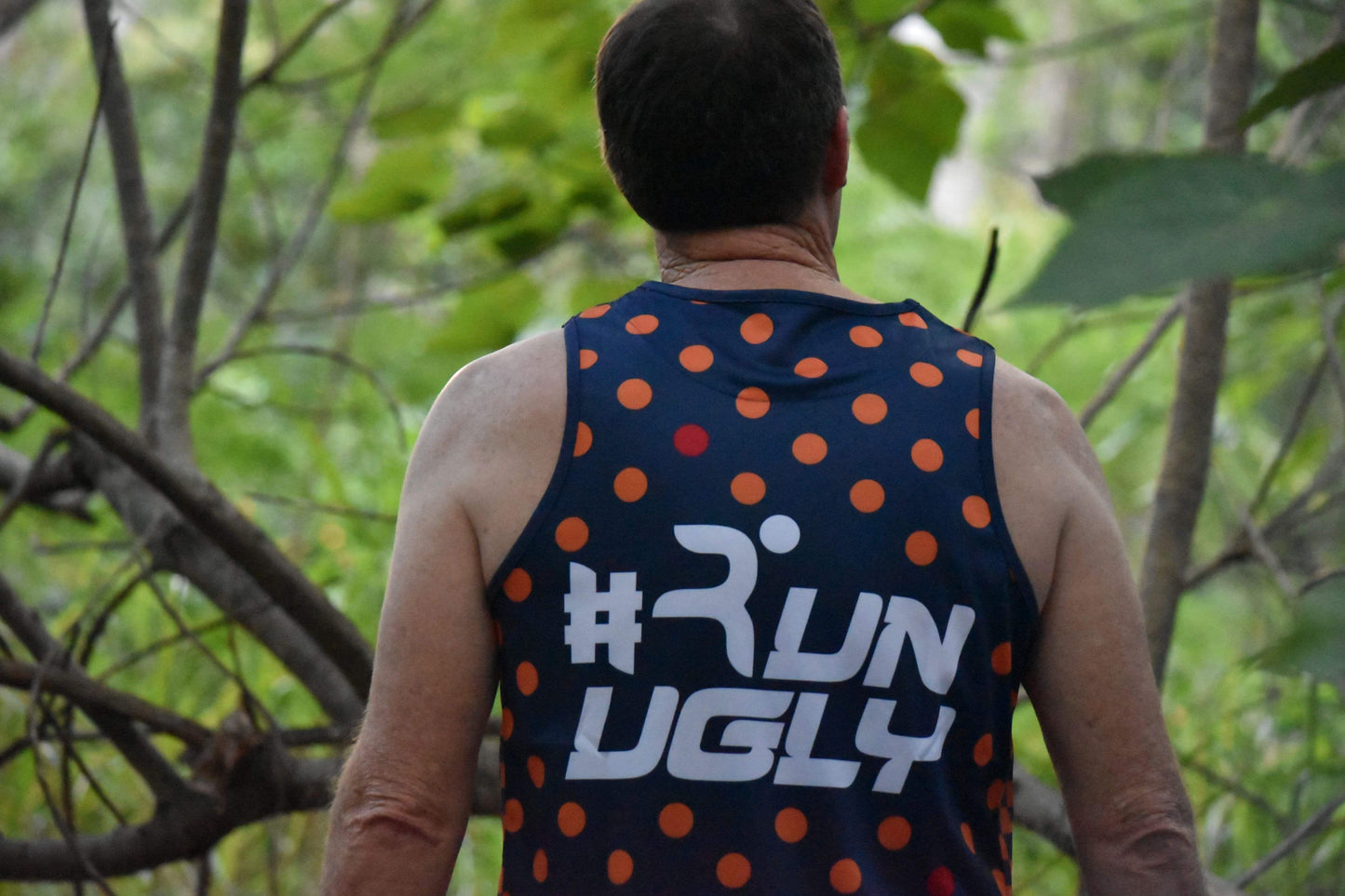 Orange & Navy Spotted Singlet