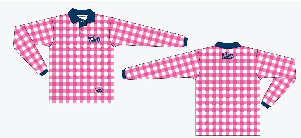 Gingham Long Sleeve Polo