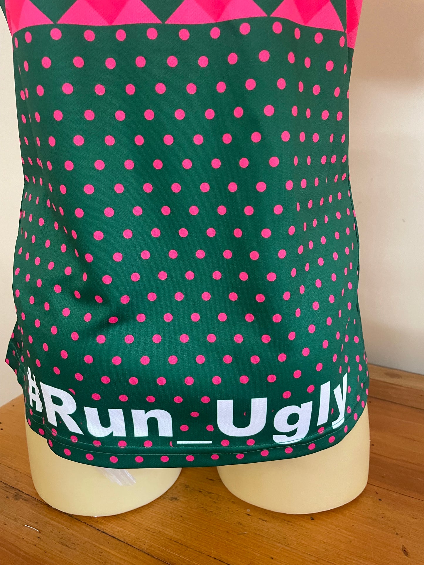 Pink and Green Polka Dot Singlet