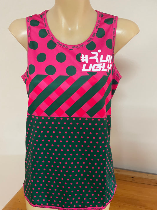 Pink and Green Polka Dot Singlet