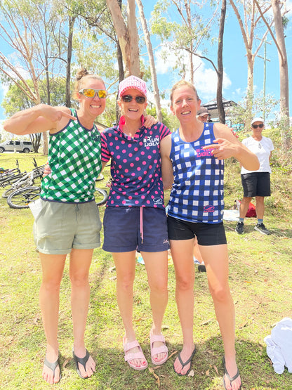 Navy and Pink Polka Dot Polo