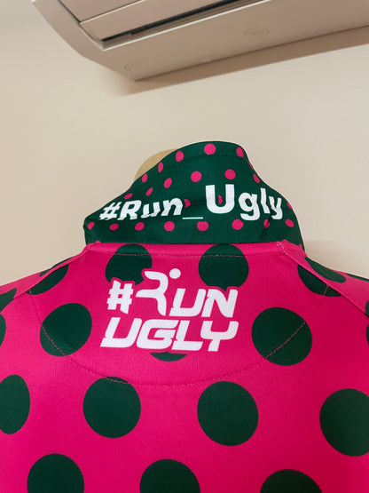 Pink and Green Polka Dot Polo