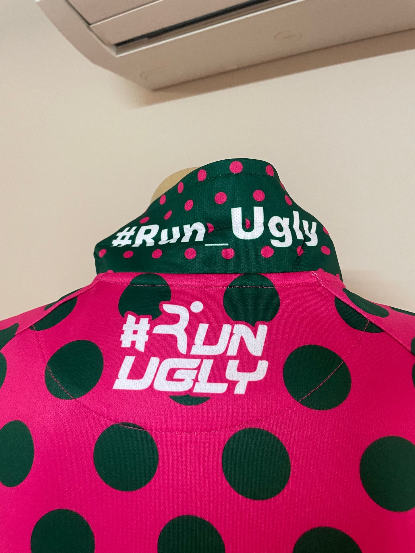 Pink and Green Polka Dot Polo