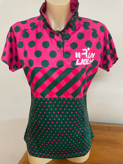 Pink and Green Polka Dot Tee