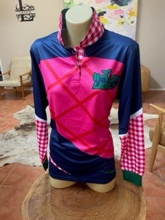 Gingham Long Sleeve Polo